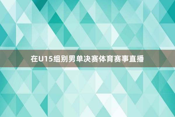 在U15组别男单决赛体育赛事直播