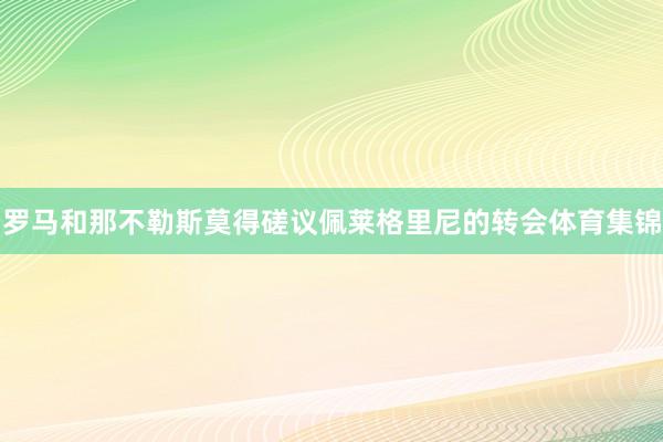 罗马和那不勒斯莫得磋议佩莱格里尼的转会体育集锦