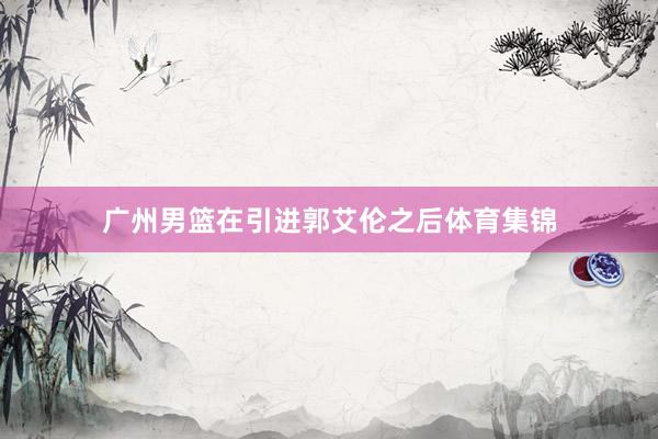 广州男篮在引进郭艾伦之后体育集锦