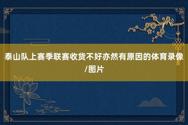 泰山队上赛季联赛收货不好亦然有原因的体育录像/图片