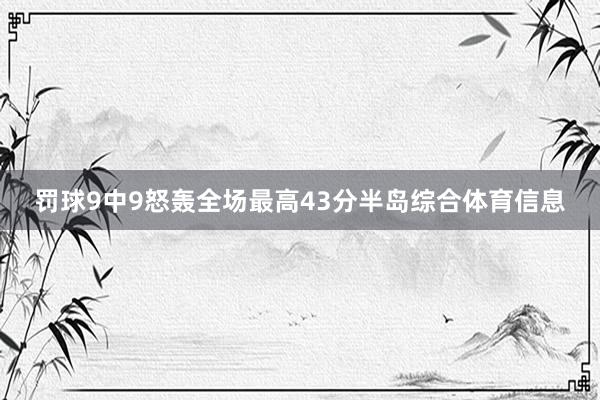罚球9中9怒轰全场最高43分半岛综合体育信息