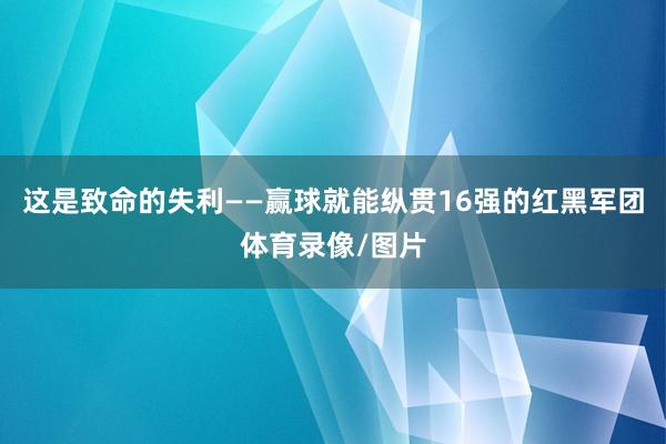 这是致命的失利——赢球就能纵贯16强的红黑军团体育录像/图片