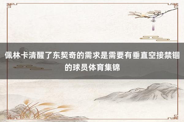 佩林卡清醒了东契奇的需求是需要有垂直空接禁锢的球员体育集锦