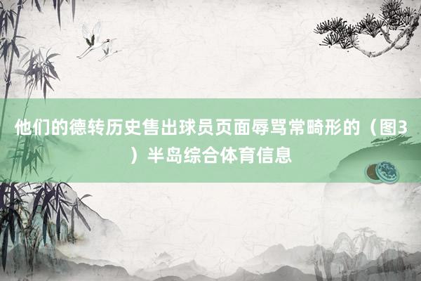 他们的德转历史售出球员页面辱骂常畸形的（图3）半岛综合体育信息