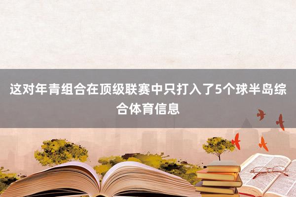 这对年青组合在顶级联赛中只打入了5个球半岛综合体育信息