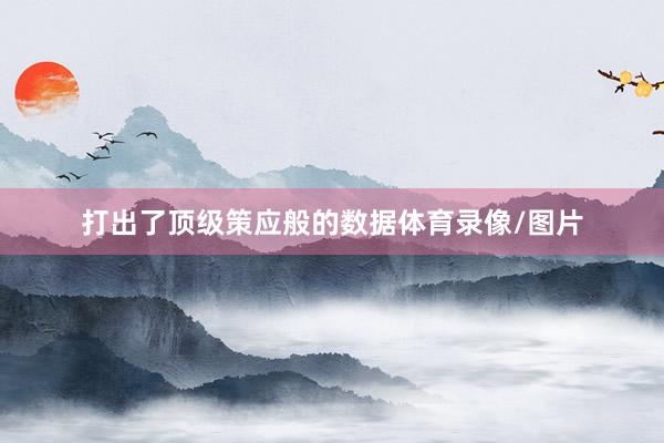 打出了顶级策应般的数据体育录像/图片