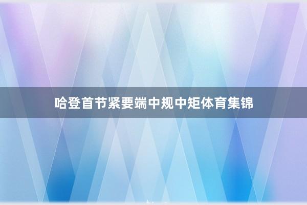 哈登首节紧要端中规中矩体育集锦