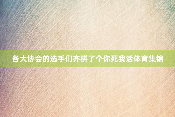 各大协会的选手们齐拼了个你死我活体育集锦