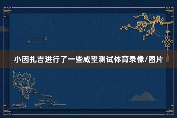 小因扎吉进行了一些威望测试体育录像/图片