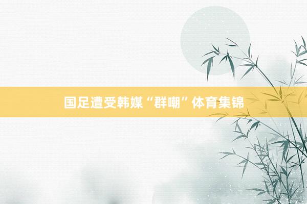 国足遭受韩媒“群嘲”体育集锦