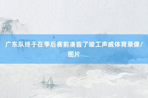 广东队终于在季后赛前凑皆了竣工声威体育录像/图片
