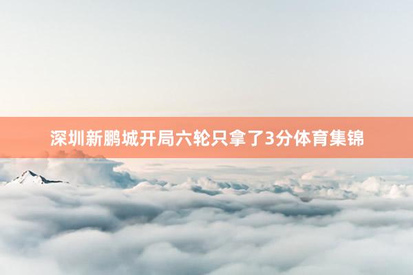 深圳新鹏城开局六轮只拿了3分体育集锦