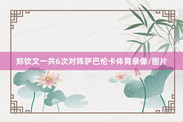 郑钦文一共6次对阵萨巴伦卡体育录像/图片