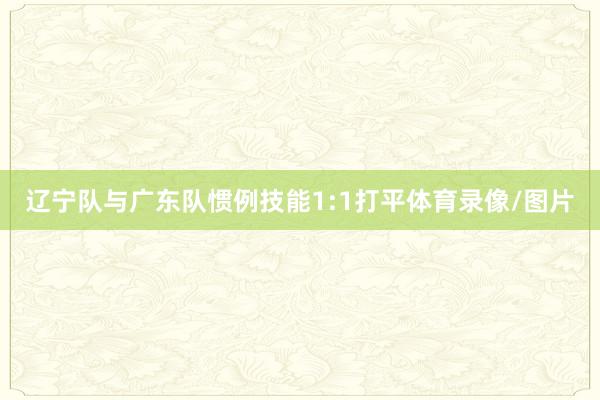辽宁队与广东队惯例技能1:1打平体育录像/图片