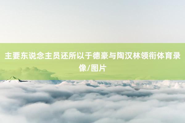 主要东说念主员还所以于德豪与陶汉林领衔体育录像/图片