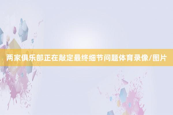 两家俱乐部正在敲定最终细节问题体育录像/图片