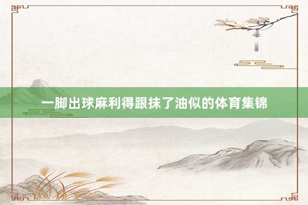 一脚出球麻利得跟抹了油似的体育集锦