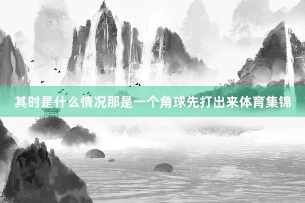 其时是什么情况那是一个角球先打出来体育集锦