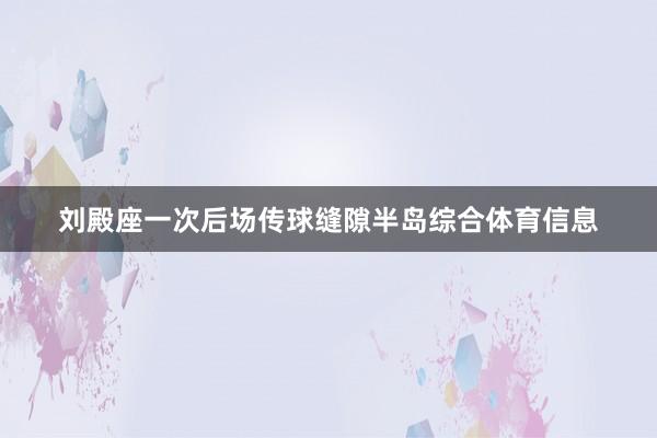 刘殿座一次后场传球缝隙半岛综合体育信息