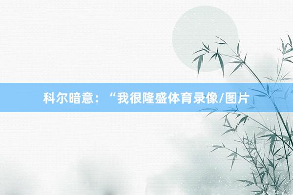 科尔暗意：“我很隆盛体育录像/图片