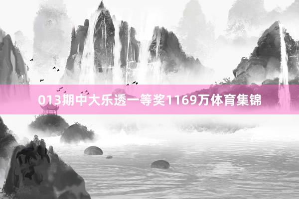 013期中大乐透一等奖1169万体育集锦