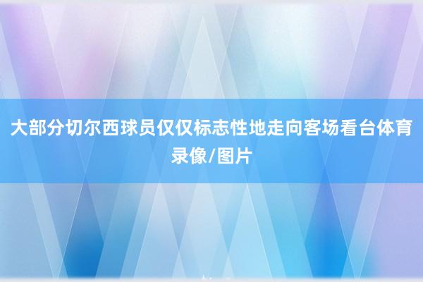 大部分切尔西球员仅仅标志性地走向客场看台体育录像/图片