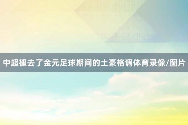 中超褪去了金元足球期间的土豪格调体育录像/图片